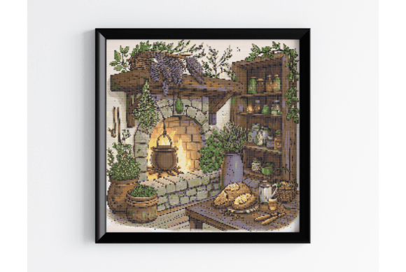 Charming Vintage Kitchen Cross Stitch Pattern