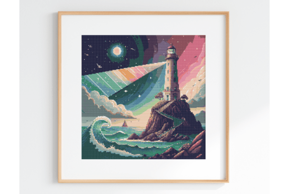 Lighthouse Cross Stitch Pattern: A Coastal Charm
