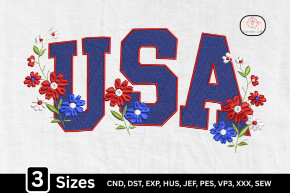 Patriotic Lettering Floral USA: A Festive Design Review