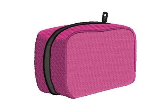 Pink Makeup Bag Mockup: A Cheerful Embroidery Delight