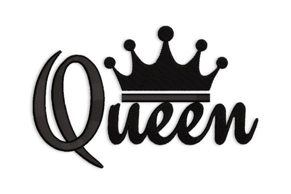 Queen: A Bold and Elegant Embroidery Design