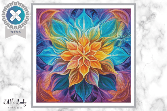 Rainbow Mandala Cross Stitch Pattern Review