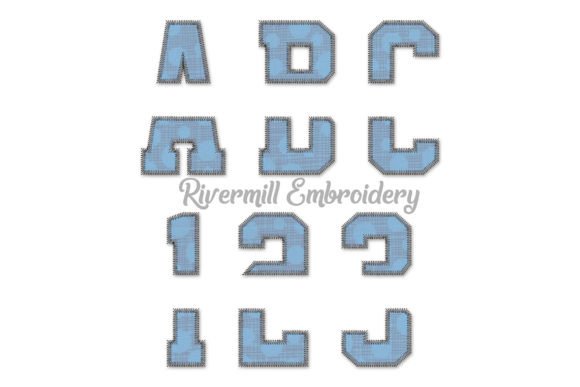 Review of 7 Split Varsity Zig Zag Embroidery Font